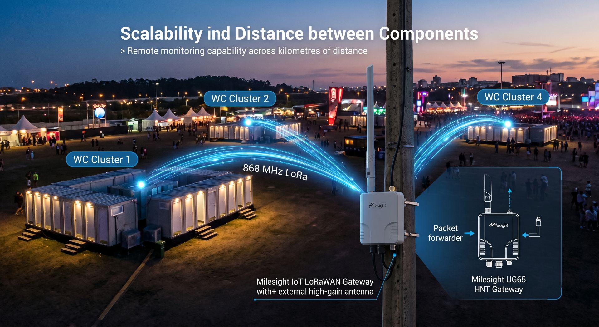 Sensor mesh · LoRaWAN
