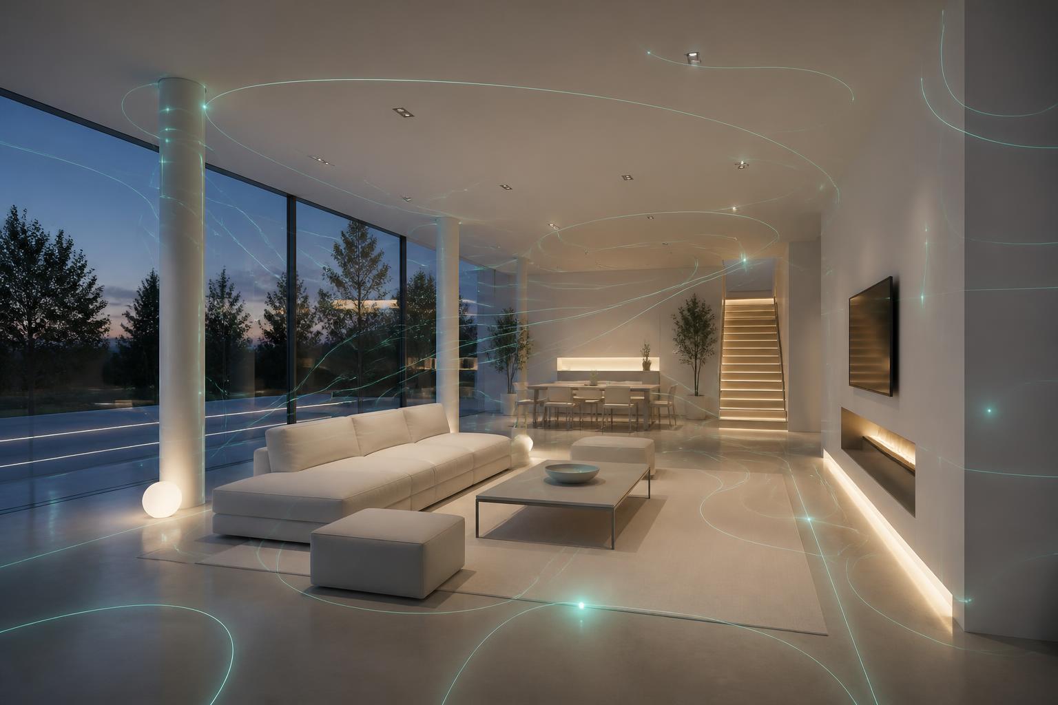 A living space traced with live sensing signals